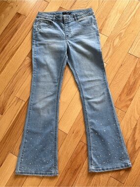 Vanilla Star Light Blue Embellished Flared Jeans girls